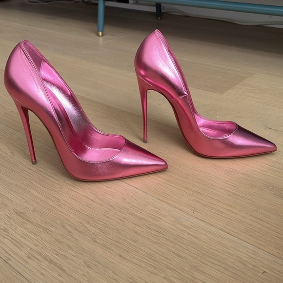 Christian Louboutin | Metallic Pink So Kate 120 Heels - Size IT 39 - Picture 4 of 16